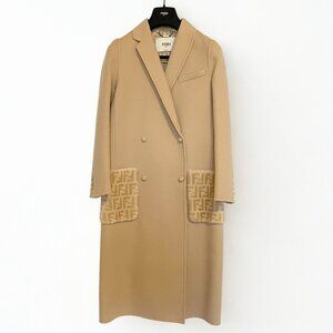 Authentic FENDI light beige wool coat 36